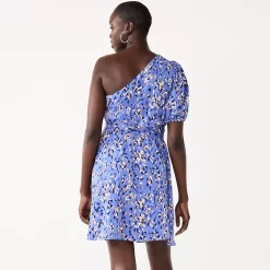 Women's Nine West One-Shoulder Fit-and-Flare Dress -Nine West shop 5578724 ALT