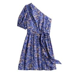 Women's Nine West One-Shoulder Fit-and-Flare Dress -Nine West shop 5578724 ALT5