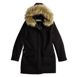 Women's Nine West Faux-Fur Hood Quilted Duffle Coat -Nine West shop 5578770 ALT5