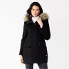 Women's Nine West Faux-Fur Hood Quilted Duffle Coat -Nine West shop 5578770 Black