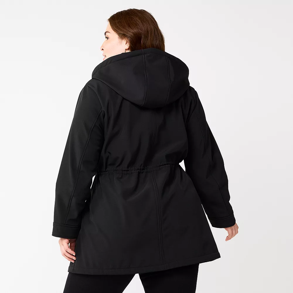 Plus Size Nine West Hood Anorak Softshell Jacket 4 Plus Size Nine West Hood Anorak Softshell Jacket - Image 2
