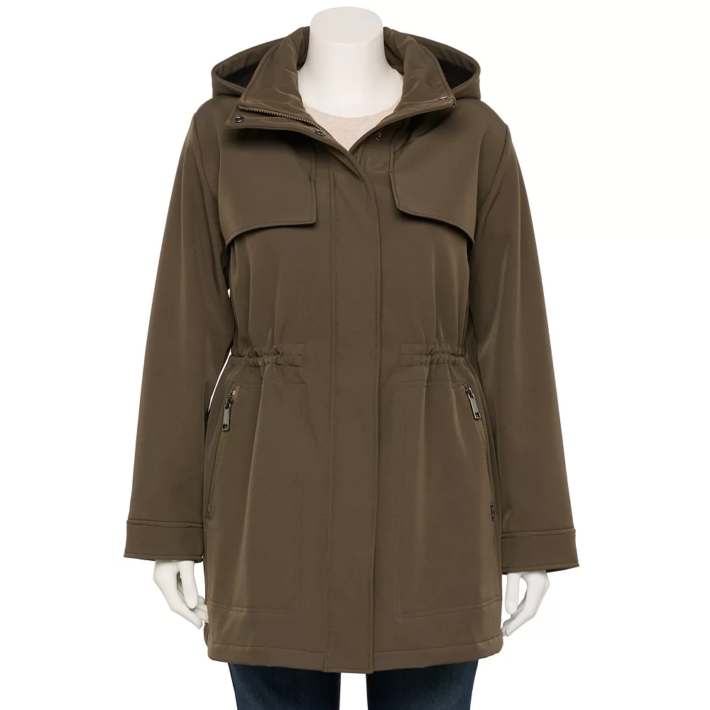 Plus Size Nine West Hood Anorak Softshell Jacket 3 Plus Size Nine West Hood Anorak Softshell Jacket
