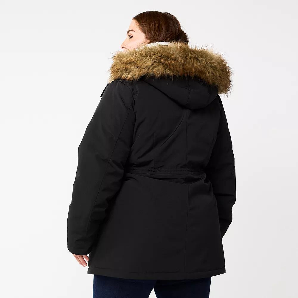 Plus Size Nine West Sherpa-Lined Parka Coat 4 Plus Size Nine West Sherpa-Lined Parka Coat - Image 2