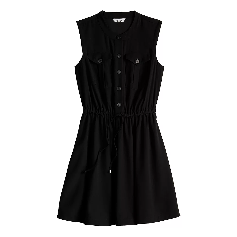 Women's Nine West Fit & Flare Sleeveless Utility Dress 9 Women's Nine West Fit & Flare Sleeveless Utility Dress - Image 7