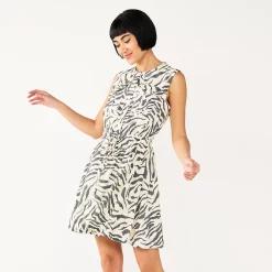 Women's Nine West Fit & Flare Sleeveless Utility Dress 13 Women's Nine West Fit & Flare Sleeveless Utility Dress -Nine West shop 5579596 Zebra Maze