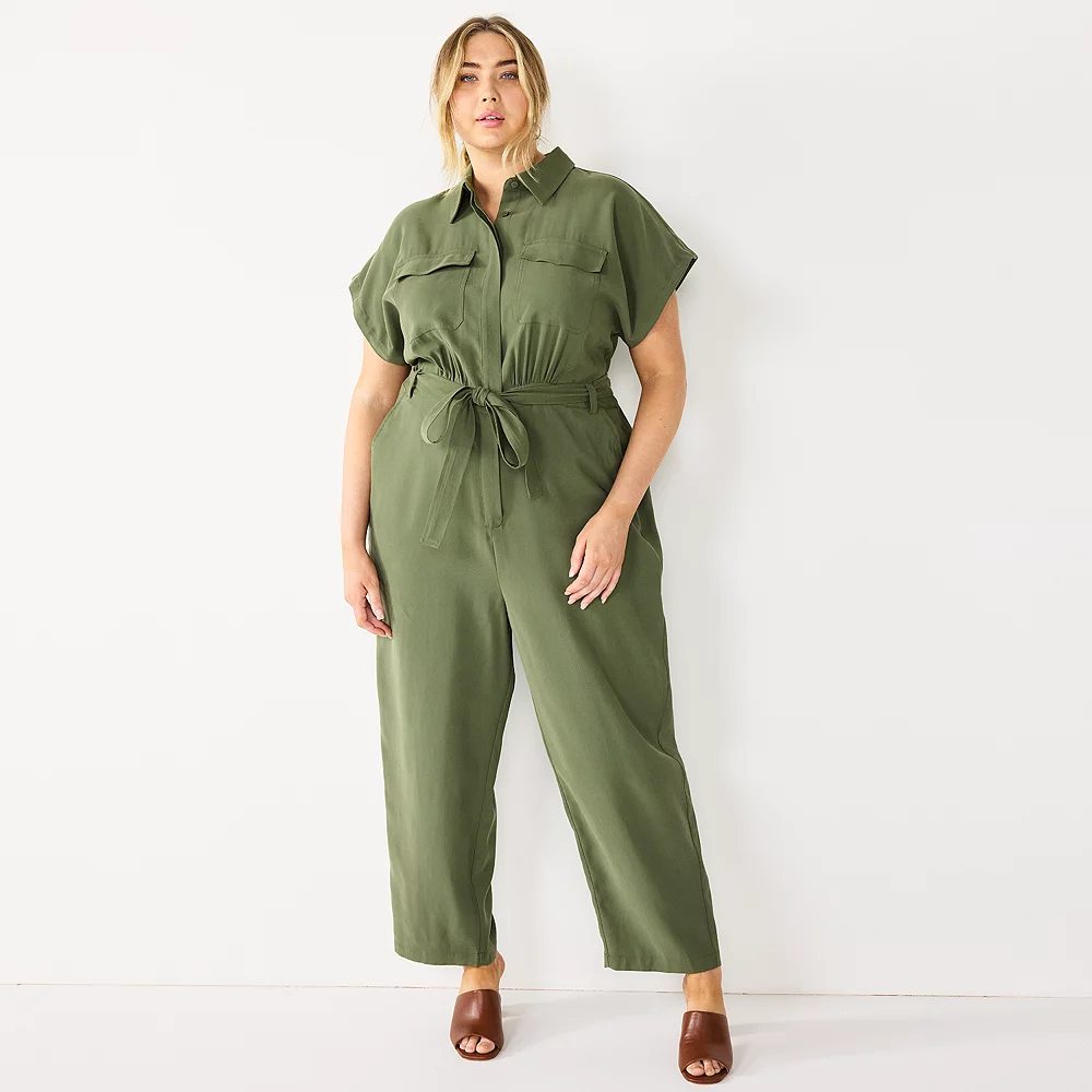 Plus Size Nine West Utility Jumpsuit 3 Plus Size Nine West Utility Jumpsuit