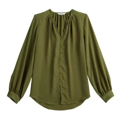 Women's Nine West Button Front Balloon Sleeve Tunic -Nine West shop 5581079 ALT5