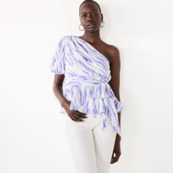 Women's Nine West One-Shoulder Tie Waist Peplum Top 11 Women's Nine West One-Shoulder Tie Waist Peplum Top -Nine West shop 5581408 Blue Organic