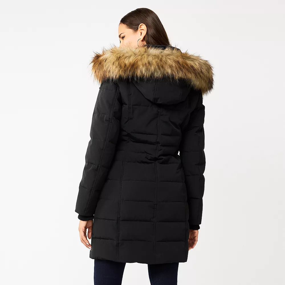 Women's Nine West Faux-Fur Hood Puffer Jacket 5 Women's Nine West Faux-Fur Hood Puffer Jacket - Image 3