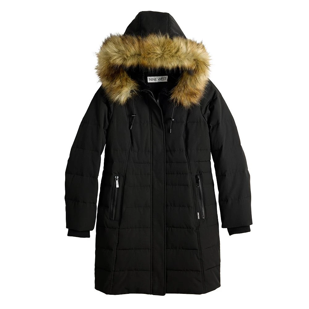 Women's Nine West Faux-Fur Hood Puffer Jacket 6 Women's Nine West Faux-Fur Hood Puffer Jacket - Image 4