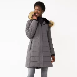 Women's Nine West Faux-Fur Hood Puffer Jacket 7 Women's Nine West Faux-Fur Hood Puffer Jacket -Nine West shop 5582728 Smoke