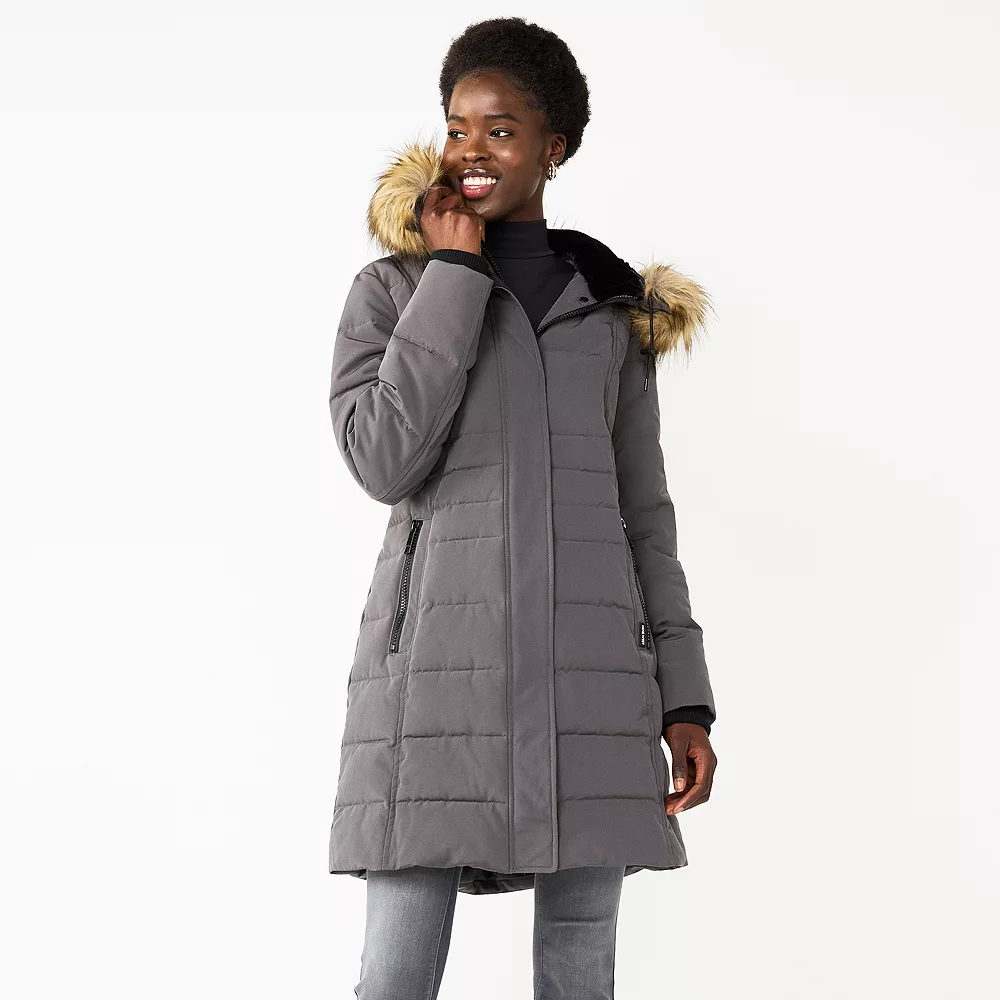 Women's Nine West Faux-Fur Hood Puffer Jacket 4 Women's Nine West Faux-Fur Hood Puffer Jacket - Image 2