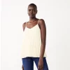 Women's Nine West Pleated V-Neck Tank 1 Women's Nine West Pleated V-Neck Tank -Nine West shop 5583701 Lemon Frost