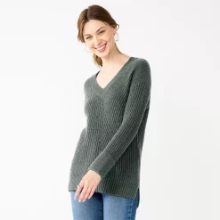 Women's Nine West Stitch Front V-Neck Sweater 16 Women's Nine West Stitch Front V-Neck Sweater -Nine West shop 5585833 Signature Green