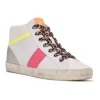 Nine West Stunnah Women's High-Top Sneakers -Nine West shop 5601213 White Neon Multi
