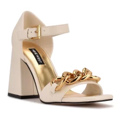 Nine West Jerri Women's Chain Link Dress Sandals 11 Nine West Jerri Women's Chain Link Dress Sandals -Nine West shop 5618724 Chic Cream