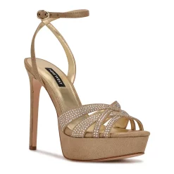 Nine West Go Big Women's Platform Dress Sandals 12 Nine West Go Big Women's Platform Dress Sandals -Nine West shop 5619366 Gold