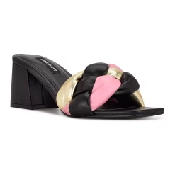 Nine West Gotit Women's Block Heel Sandals 15 Nine West Gotit Women's Block Heel Sandals -Nine West shop 5619367 Black Multi