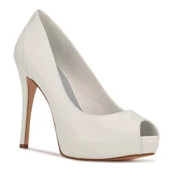 Nine West Hizzie Women's Pumps -Nine West shop 5623886 Iridescent White Paten