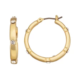 Nine West Gold Tone Hoop Earrings