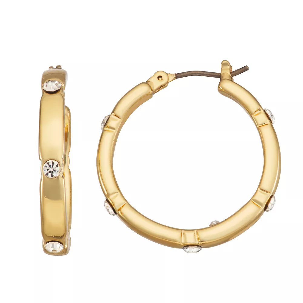 Nine West Gold Tone Hoop Earrings 3 Nine West Gold Tone Hoop Earrings