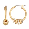 Nine West Gold Tone Rondelle Hoop Earrings -Nine West shop 5646293