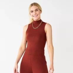 Women's Nine West Mockneck Sweater Tank -Nine West shop 5651501 Cherry Merlot