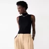 Women's Nine West Mockneck Sweater Tank -Nine West shop 5651501 Mineral Black