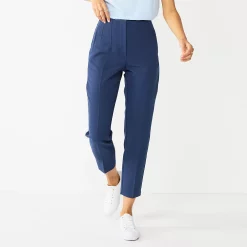Petite Nine West High-Waisted Tapered Pants 9 Petite Nine West High-Waisted Tapered Pants -Nine West shop 5658113 Resolute Blue