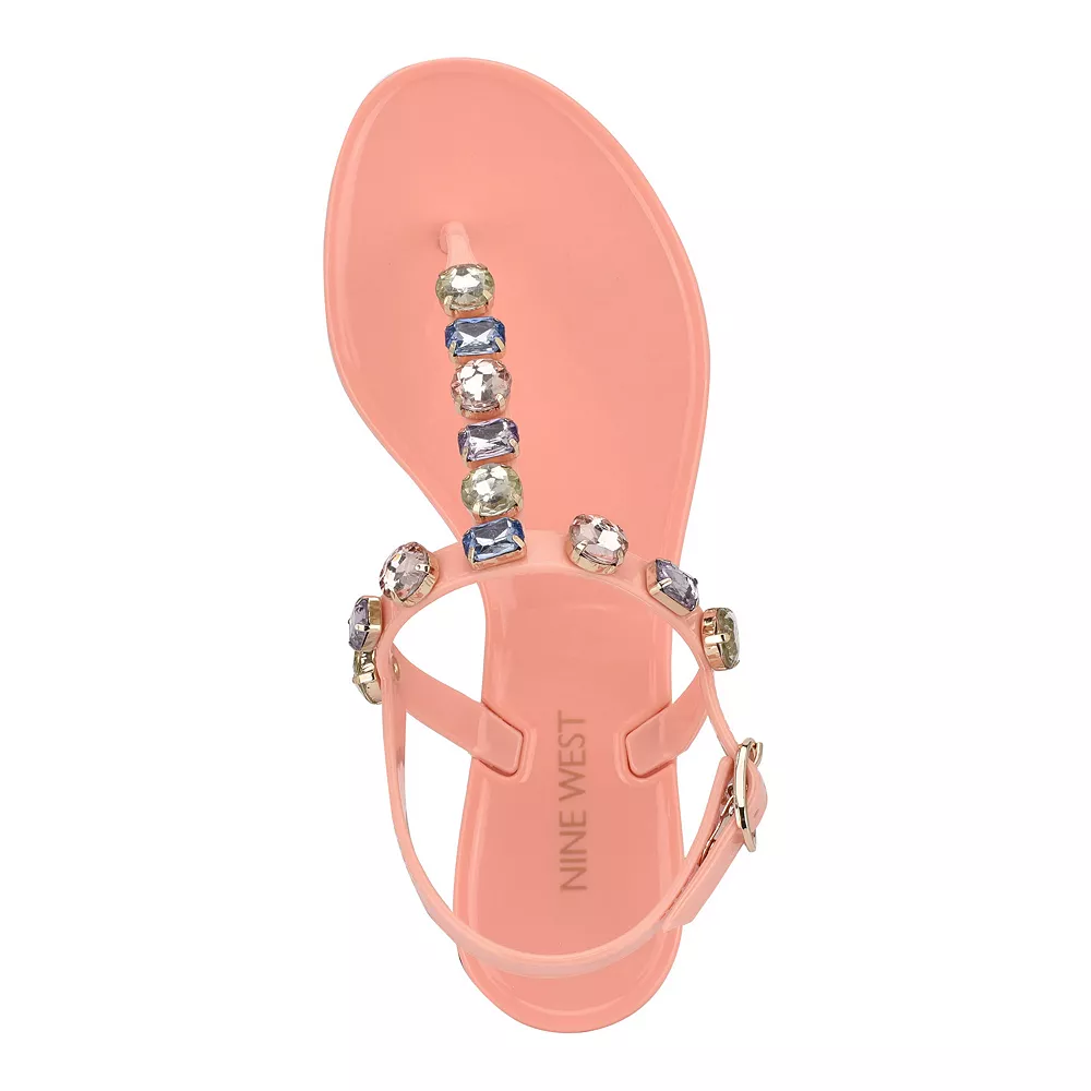 Nine West Juniper Women's T-Strap Sandals 6 Nine West Juniper Women's T-Strap Sandals - Image 4