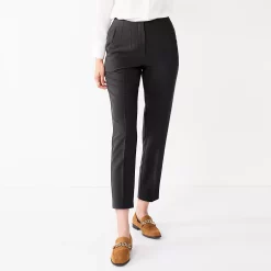 Women's Nine West Curvy High-Waisted Tapered Pants -Nine West shop 5659773 Mineral Black