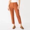 Women's Nine West High-Waisted Tapered Pants -Nine West shop 5659834 Baked Nutmeg