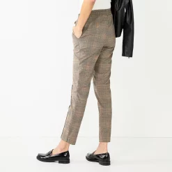 Women's Nine West Line Plaid Pintuck Jogger Pants 13 Women's Nine West Line Plaid Pintuck Jogger Pants -Nine West shop 5675305 ALT