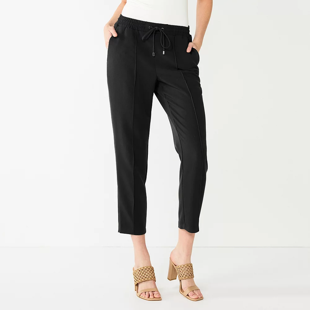 Women's Nine West Line Plaid Pintuck Jogger Pants 6 Women's Nine West Line Plaid Pintuck Jogger Pants - Image 4