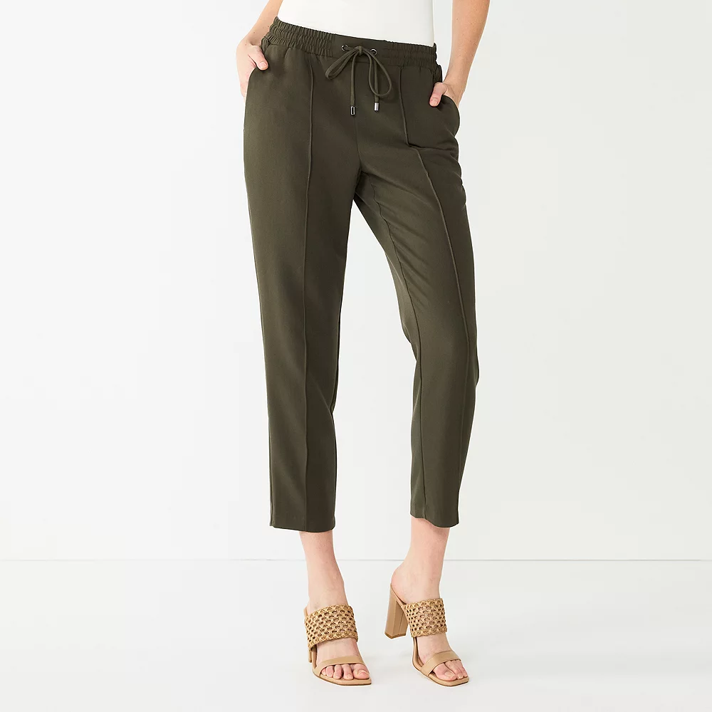Women's Nine West Line Plaid Pintuck Jogger Pants 4 Women's Nine West Line Plaid Pintuck Jogger Pants - Image 2