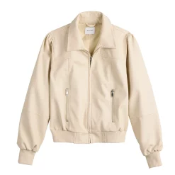 Women's Nine West Faux-Leather Aviator Jacket 11 Women's Nine West Faux-Leather Aviator Jacket -Nine West shop 5676338 ALT5