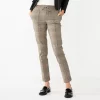 Petite Nine West Twill Pintuck Jogger Pants 2 Petite Nine West Twill Pintuck Jogger Pants -Nine West shop 5676419 Brown Navy Plaid