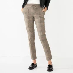 Petite Nine West Twill Pintuck Jogger Pants