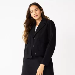 Women's Nine West Cropped Trucker Jacket