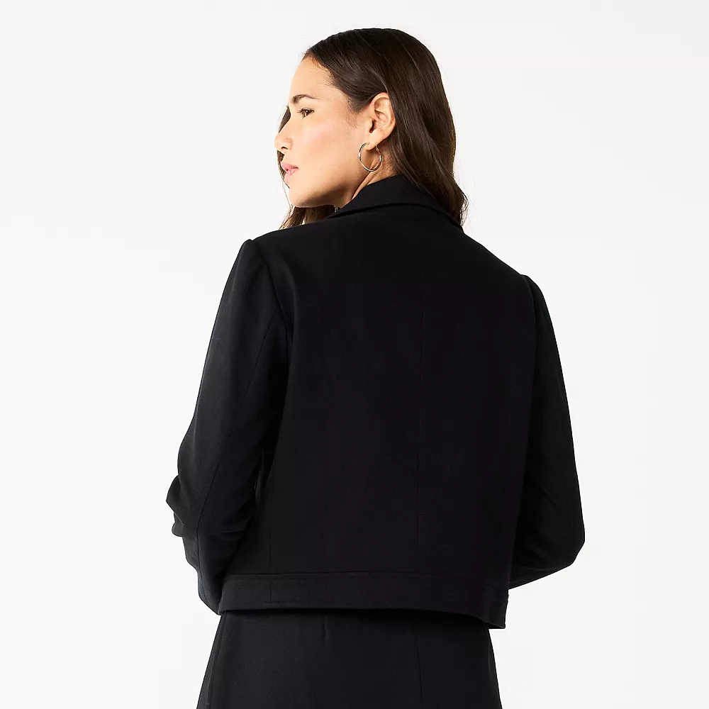 Women's Nine West Cropped Trucker Jacket 4 Women's Nine West Cropped Trucker Jacket - Image 2