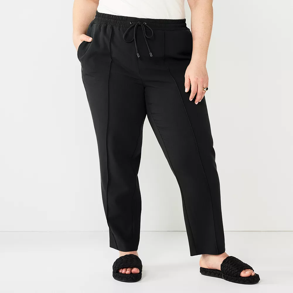 Plus Size Nine West Twill Pintuck Jogger Pants 3 Plus Size Nine West Twill Pintuck Jogger Pants