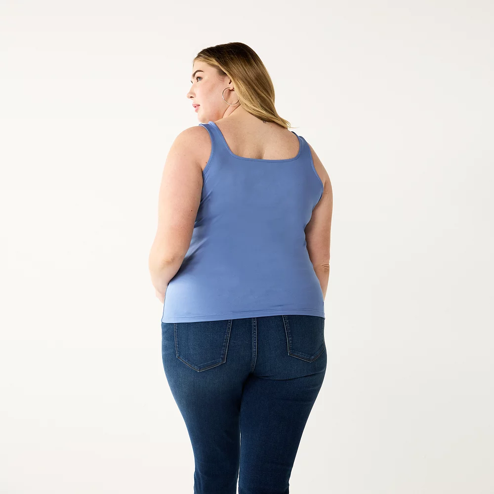 Plus Size Nine West Sculpt Squareneck Tank 8 Plus Size Nine West Sculpt Squareneck Tank - Image 6