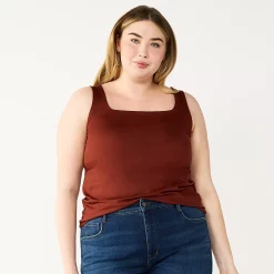 Plus Size Nine West Sculpt Squareneck Tank 12 Plus Size Nine West Sculpt Squareneck Tank -Nine West shop 5684852 Elite Wine