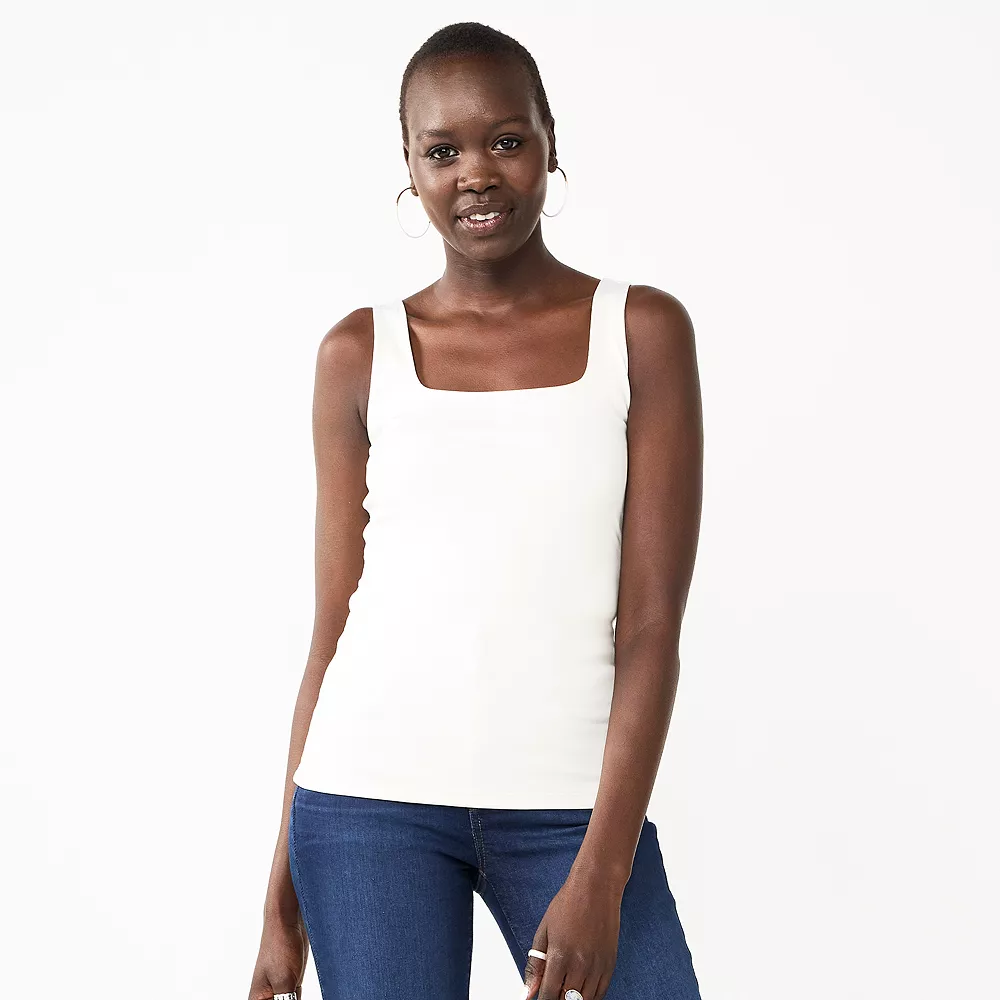 Women's Nine West Sculpt Squareneck Tank 6 Women's Nine West Sculpt Squareneck Tank - Image 4