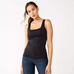 Women's Nine West Sculpt Squareneck Tank 18 Women's Nine West Sculpt Squareneck Tank -Nine West shop 5685034 Mineral Black
