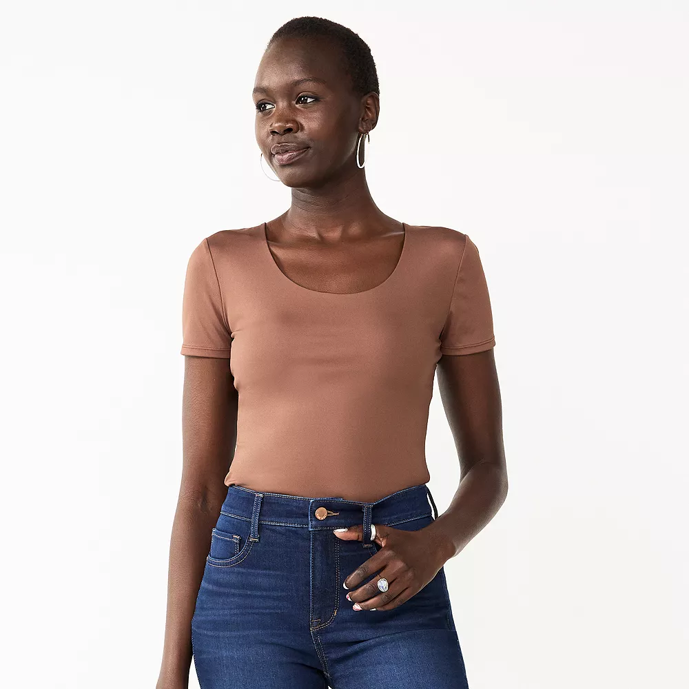 Women's Nine West Sculpt Short Sleeve Scoopneck Bodysuit 9 Women's Nine West Sculpt Short Sleeve Scoopneck Bodysuit - Image 7