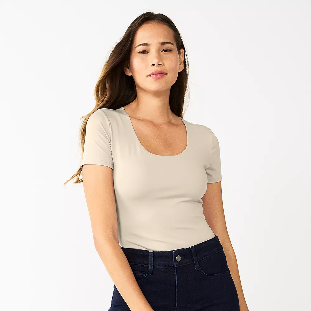 Women's Nine West Sculpt Short Sleeve Scoopneck Bodysuit 7 Women's Nine West Sculpt Short Sleeve Scoopneck Bodysuit - Image 5