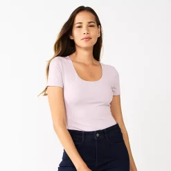 Women's Nine West Sculpt Short Sleeve Scoopneck Bodysuit 18 Women's Nine West Sculpt Short Sleeve Scoopneck Bodysuit -Nine West shop 5685482 Lilac Bellflower