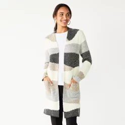 Women's Nine West Jacquard Long Cardigan 29 Women's Nine West Jacquard Long Cardigan -Nine West shop 5692188 Gray Abstract