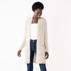 Women's Nine West Jacquard Long Cardigan 28 Women's Nine West Jacquard Long Cardigan -Nine West shop 5692188 Tan Stripe